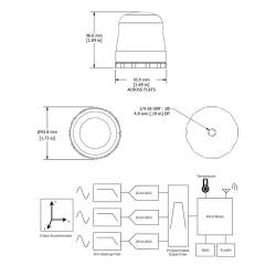 Accéléromètre Sans Fil Triaxial Gamme +/-8G G-LINK-200-8G Lord Microstrain