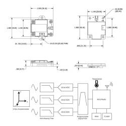 Accéléromètre Sans Fil Triaxial Embarqué Version Oem 8G G-LINK-200-OEM-8G Lord Microstrain