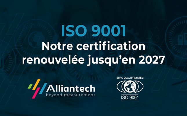 Certification ISO 9001 renouvelée pour 3 ans de plus